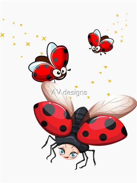 Group Of Ladybugs Sticker For Sale By Theakash Redbubble