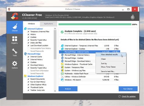 Ccleaner Gets Updated With Windows 10 Support And Improved Microsoft Edge