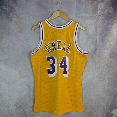 Camiseta Shaquille Oneal Ángeles Lakers Amarilla 34 Nba 96 97