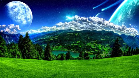 48 Wallpapers Science Fiction Planet Landscape Wallpapersafari