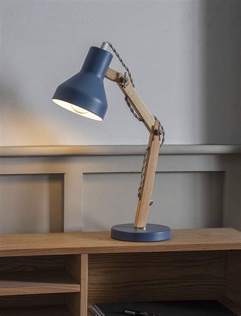 Sold and shipped by lamps plus. Blue Desk Lamp Bedside Reading Light | Classic Architect ...