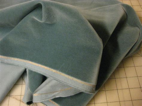 Vintage cotton velvet fabric 1930s Germany light Teal 34 inch W ...