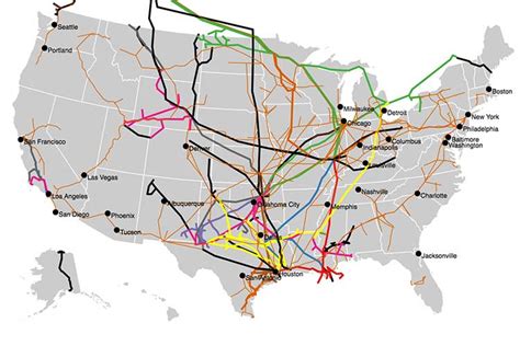 Oil Pipelines In The United States Map United States Map