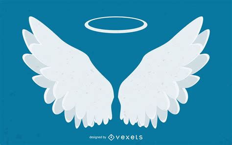 baixar vetor de asas de anjo e ilustração de halo