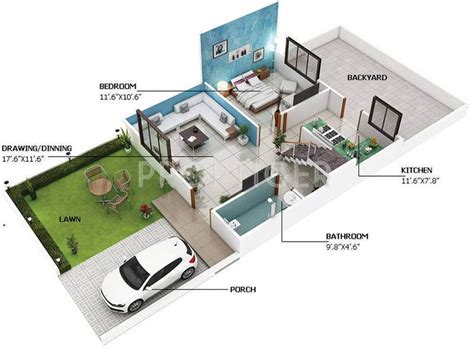 Stupefying 800 Square Feet House Plans 3d 5 Sq Ft Small Floor Duplex