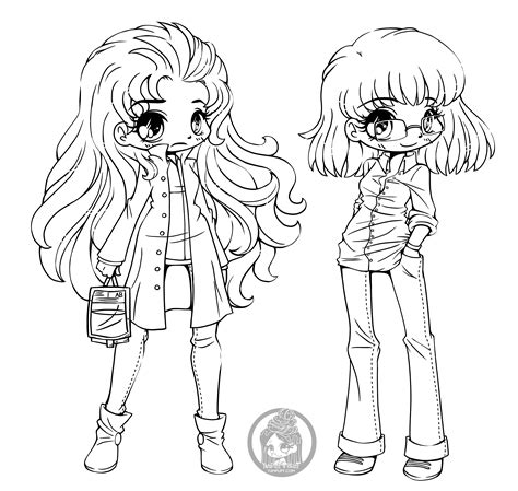 Fanart Chibi Colouring Pages Yampuffs Stuff Coloring Home
