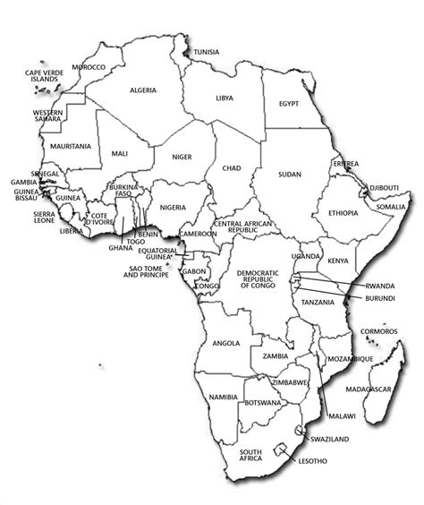 Blank Outline Map Of Africa Printable Printable Maps