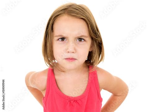 Little Girl Is Angry Mad And Looking At The Camera Stock Photo Adobe
