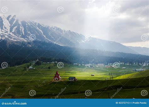 Magical Mountain Valley Landscape Kashmir Stock Image Image Of Rainy
