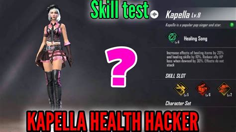 The new patch update will happen soon! Is Health Hacker New Character Kapella? || Free fire - YouTube