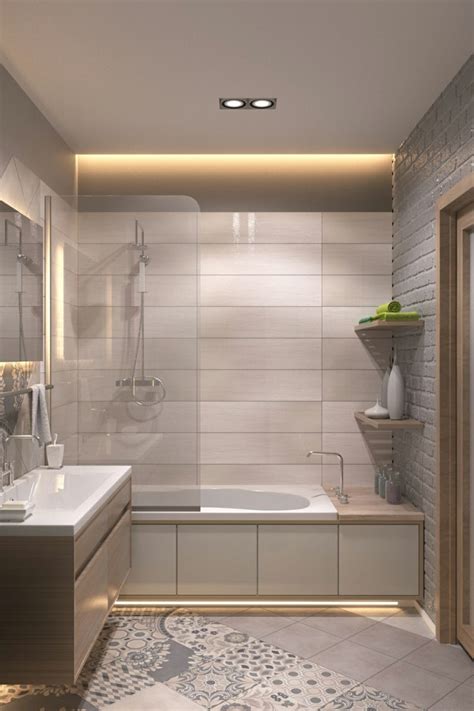 Rivestire le piastrelle del bagno. Vasca con vetro scorrevole, idee bagno piastrelle con le ...