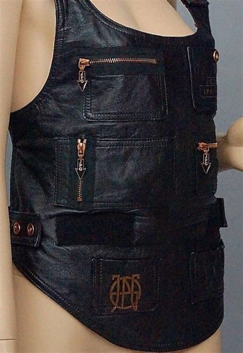 Vintage Jean Paul Gaultier Safe Sex Leather Bondage Backless Utilitarian Vest At 1stdibs