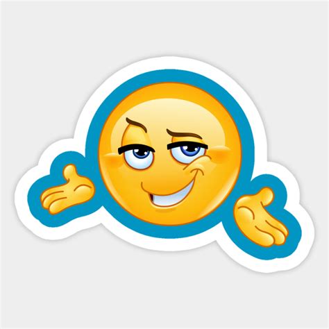 Confident Presenting Emoji Emoji Sticker Teepublic