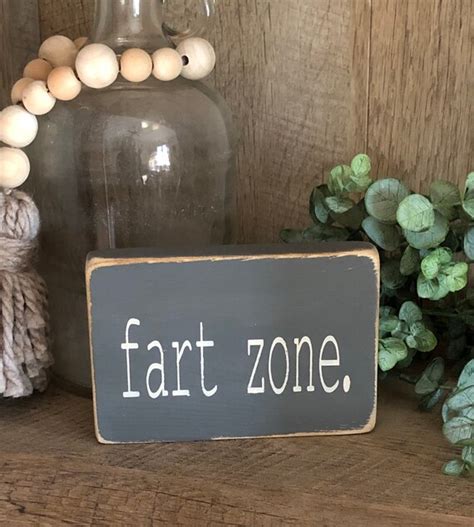 Fart Zone Sign Bathroom Sign Funny Sign Farmhouse Sign Etsy