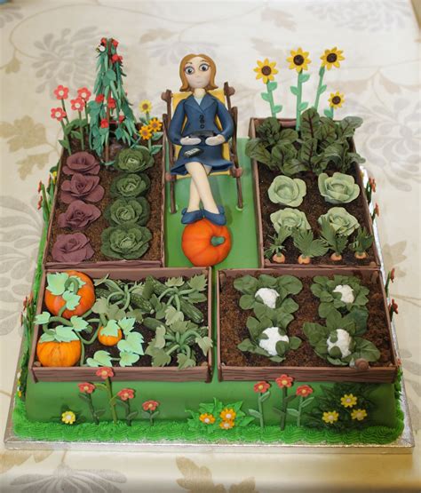 My Finished Allotment Cake Allotment Cake Dad Birthday Cakes