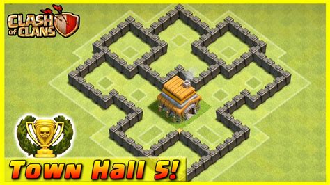 Clash Of Clans Defense Strategy Townhall Level 5 Trophy Base Layout