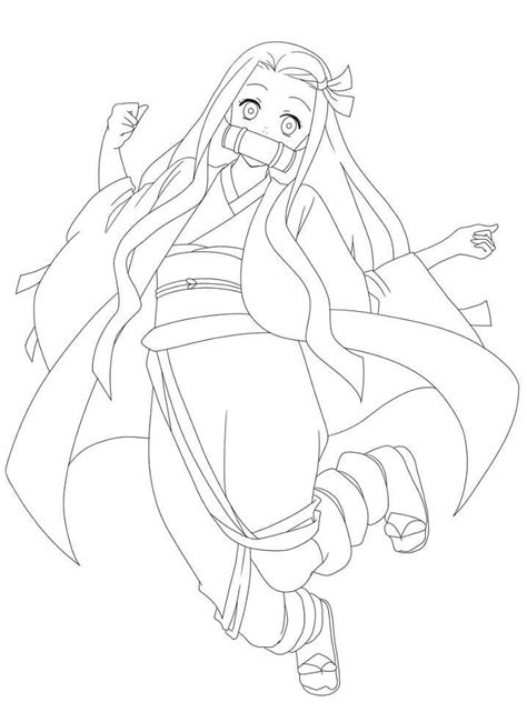 Chibi Nezuko Coloring Pages : Nezuko Sketches Drawings Anime People