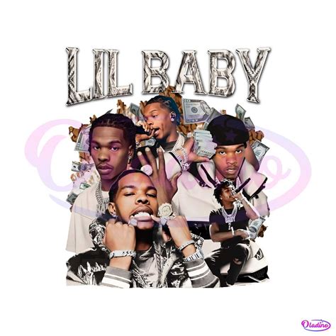 Vintage Lil Baby Rapper Png Sublimation Download