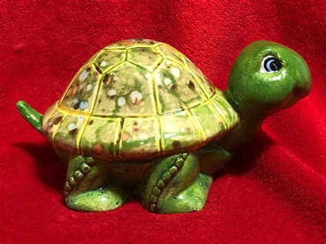 One Of A Kind Glazed Ceramic Turtle