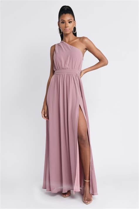 Buy Pink One Shoulder Maxi Dress In Stock