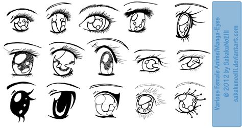 Various Female Anime Manga Eyes By Elythe On Deviantart Manga Eyes Female Anime Eyes How To