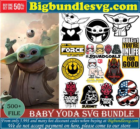 Baby Yoda Bundle Svg Baby Yoda Svg Star Wars Svg Png Dxf Inspire