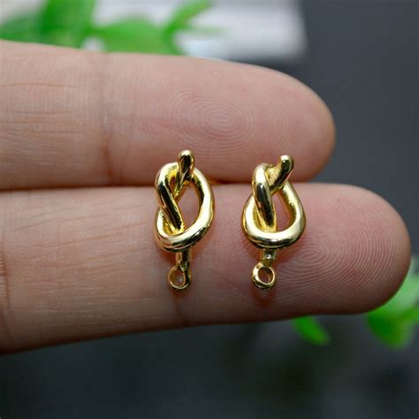 5pairs 18K Gold Plating Anti Rust Twist Wire Stud Earring Etsy