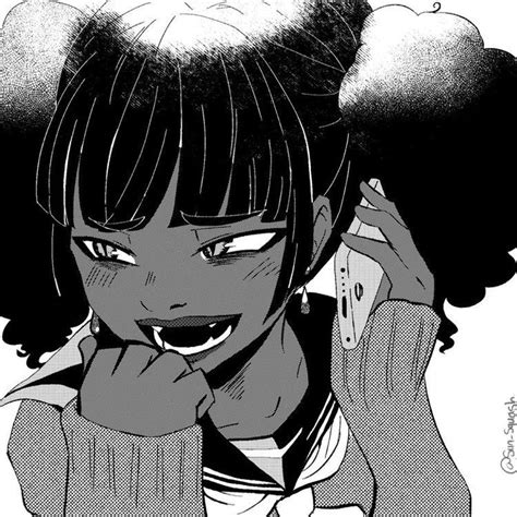 An Anime Character With Black Hair Talking On The Phone