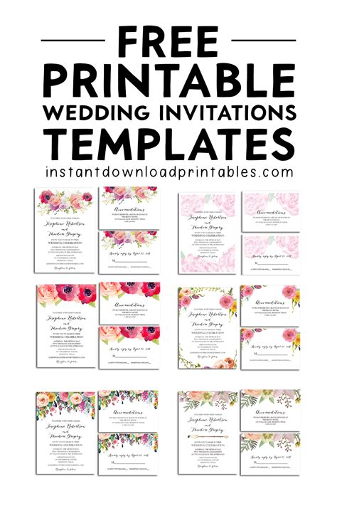 Free Printables Invitations Wedding
