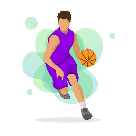 Flat Basketball Player Vector Illustration 180921