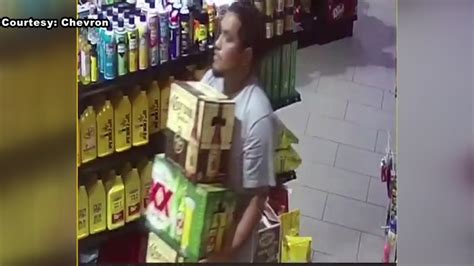 Man Caught On Camera Stealing 3 Cases Of Beer From Chevron Abc13 Houston