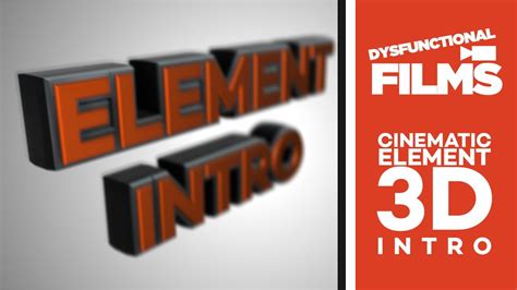 Choose from over 19,700 after effects intros & openers templates. Element 3D V1 Intro | Adobe After Effects Tutorial - YouTube