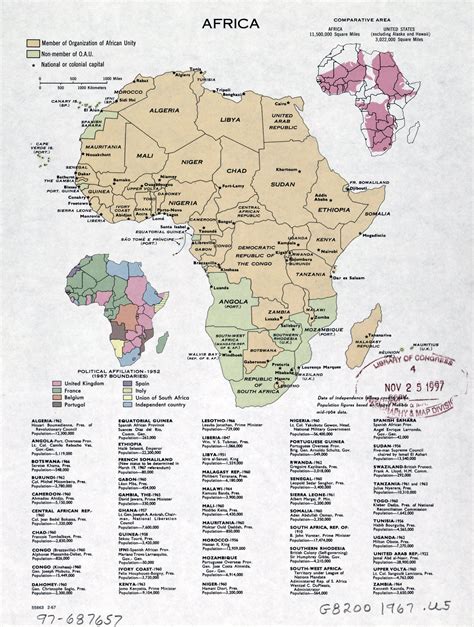 Large Detailed Political Map Of Africa With The Marks Of Capitals Images