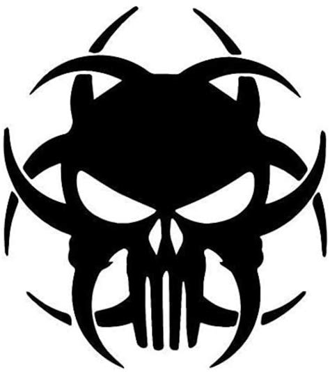 Biohazard Punisher Skull Sticker Graphic Auto Wall Laptop Cell