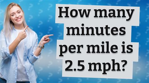 How Many Minutes Per Mile Is 25 Mph Youtube