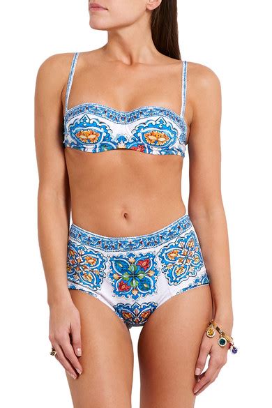 Dolce Gabbana Printed Underwired Bikini NET A PORTER COM