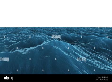 Digitally Generated Graphic Rough Blue Ocean Stock Photo Alamy