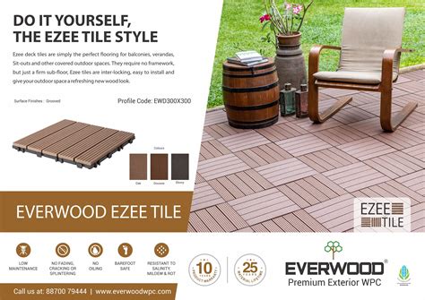 Choosing the best deck tiles for your project is the key to a successful installation. DO IT YOURSELF THE EZEE TILE STYLE. www.everwoodwpc.com | Style tile, Flooring, Outdoor spaces