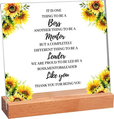 Amazon Com Boss Lady Gifts For Women Sunflower Plaque Signs With