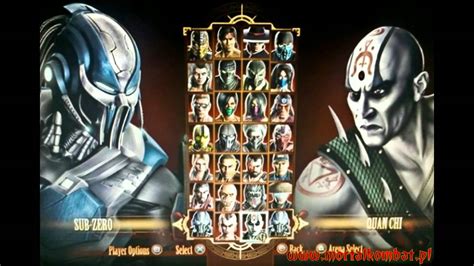 Mortal Kombat All Character Select Screen YouTube