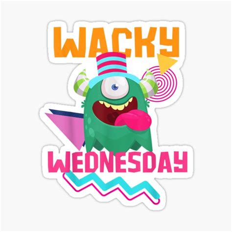 Wacky Wednesday Mismatch Day Kid Sticker By Waynebolt1 Redbubble