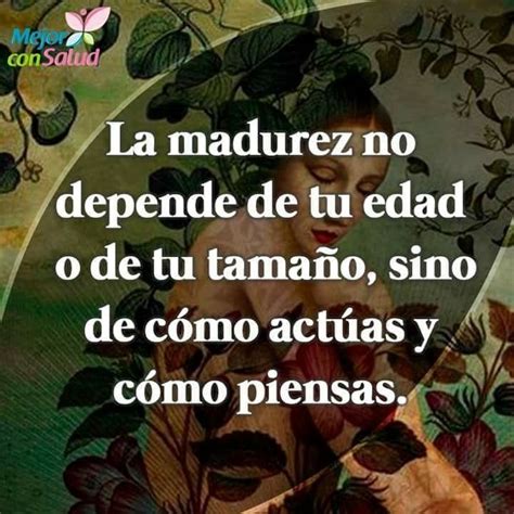 A Woman With Flowers In Her Hair And The Words La Madurez No Depende Tu