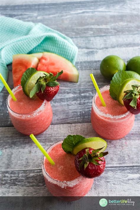 Boozy Strawberry Watermelon Limeade Slushy Better Life Blog