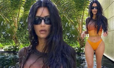 Kim Kardashian Showcases Her Stunning Hourglass Figure In A Bikini After She Woke Up In Paradise