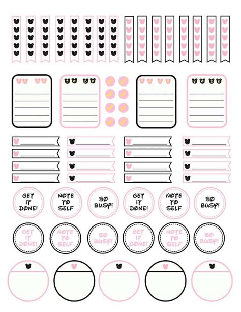 Free Printable Disney Planner Stickers Oh So Cute Diy Candy