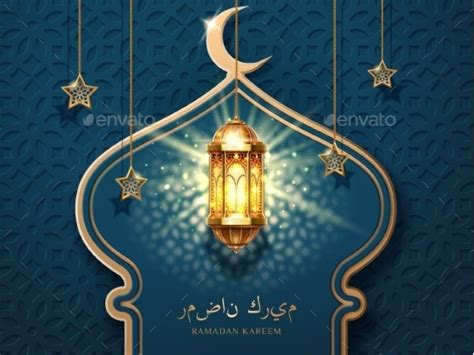 ramadan mubarak  ramazan kareem greeting card  sensvector graphicriver