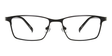 Mens Rectangle Eyeglasses Full Frame Titanium Black Ft0235