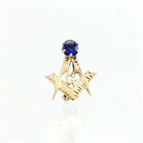 Masonic Pin Sapphire And 14k Gold Antique Etsy Sapphire Gold Antiques