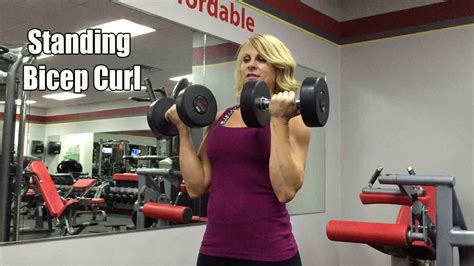 Weight Training For Women Standing Bicep Curl Youtube