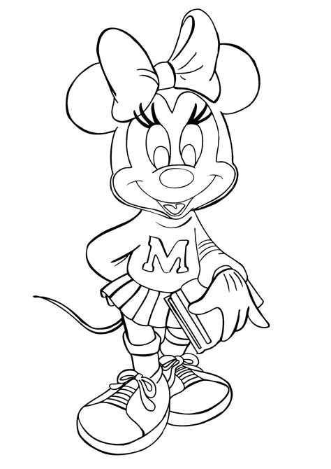 Pagini De Colorat Gratuite Ale Feței Minnie Mouse Descărcare Clip Art